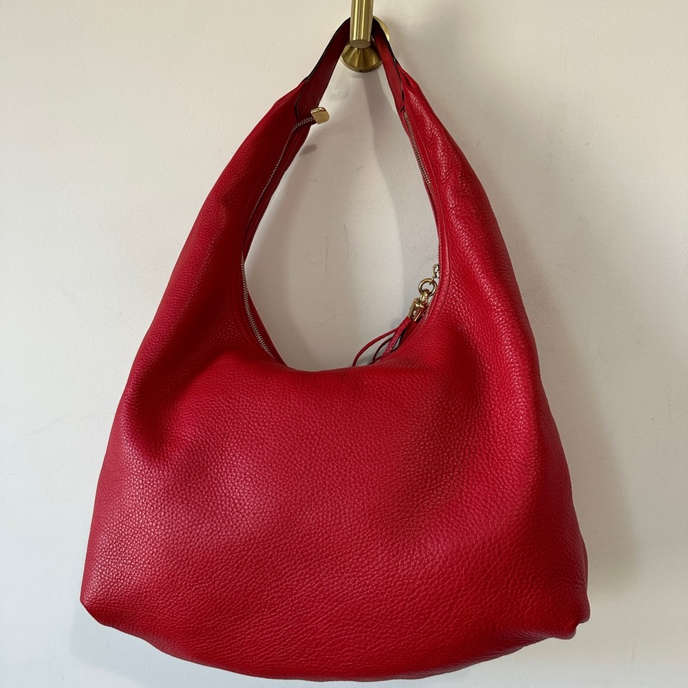 Gucci Gucci Red Pebbled Leather Large Soho Hobo Bag - Picture 7 of 17